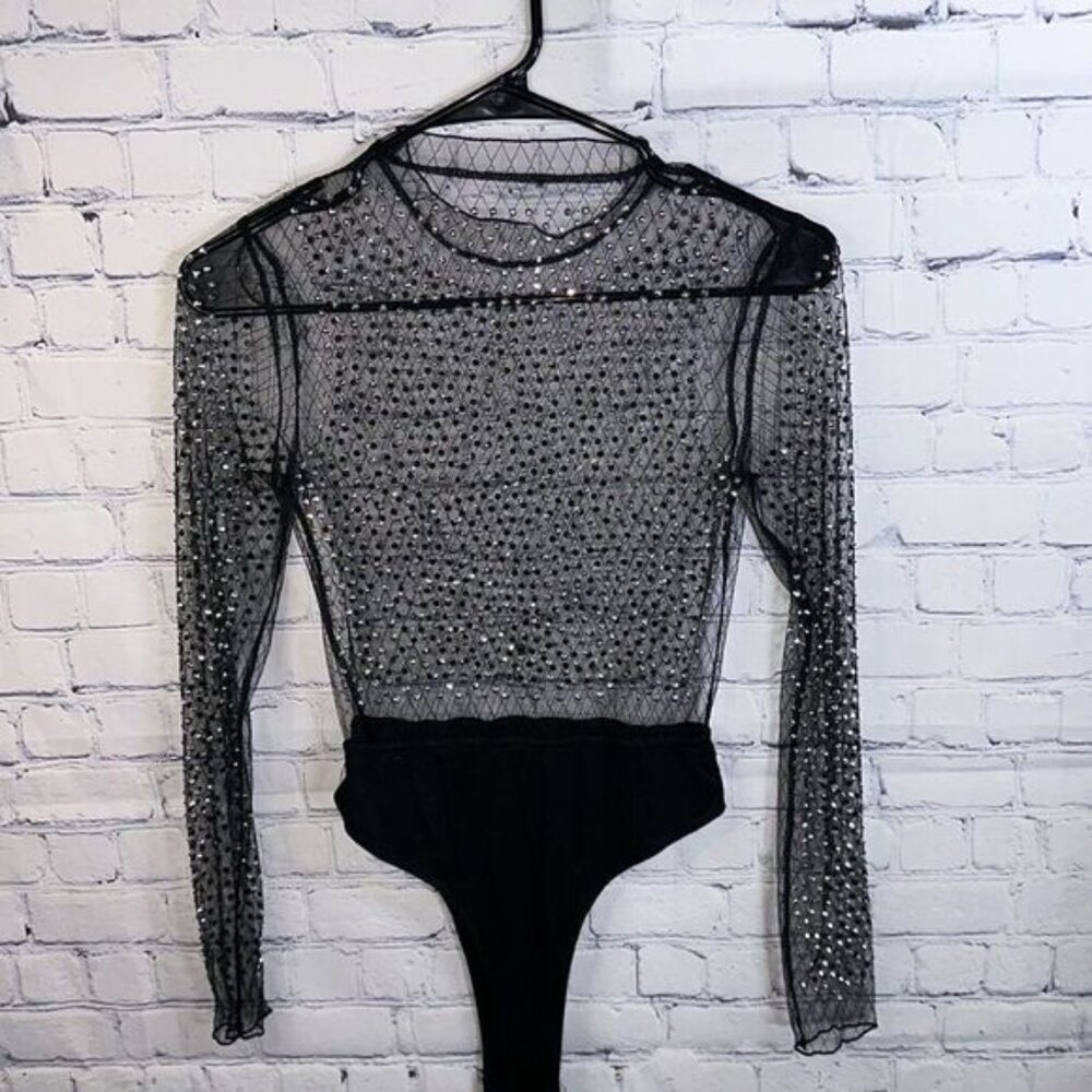 ✨ SHEIN Rhinestone Bodysuit - Size Small - Never Worn
